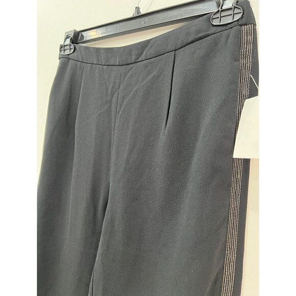 NWT Habitual Size M Pull on Trousers Ankle Pants Embellished Black MSRP $168 - Picture 6 of 13